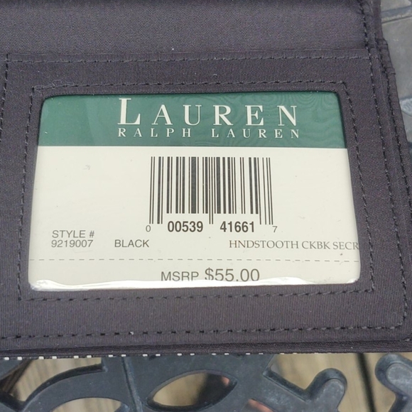 New! Vintage Ralph Lauren houndstooth wallet - Picture 6 of 6